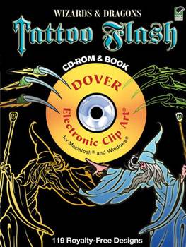 Wizards and Dragons Tattoo Flash CD-ROM and Book