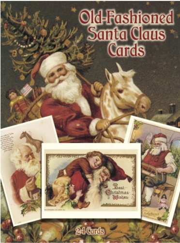 Old-Fashioned Santa Claus Postcards in Full Color: 24 Ready-to-Mail Cards