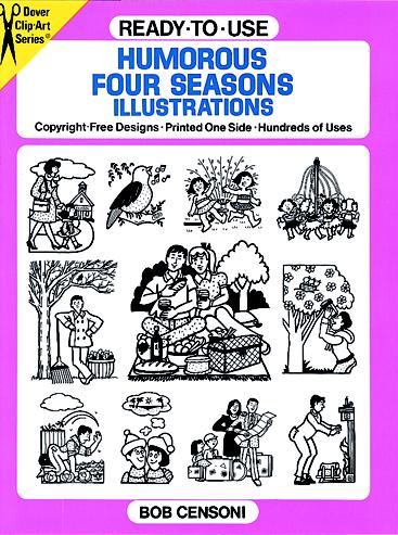 Ready-to-Use Humorous Four Seasons Illustrations