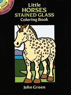 Little Horses Stained Glass Coloring Book