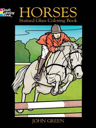 Horses Stained Glass Coloring Book