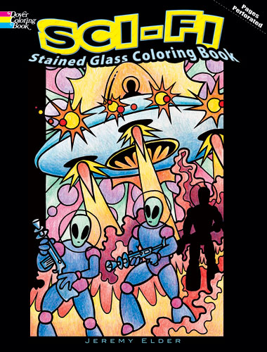 Sci-Fi Stained Glass Coloring Book