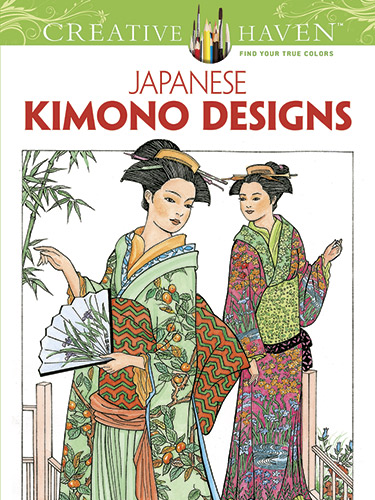 Creative Haven Japanese Kimono Designs Coloring Book