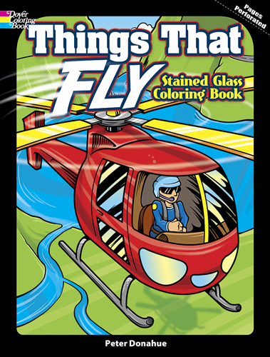 Things That Fly Stained Glass Coloring Book