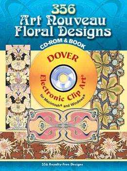 356 Art Nouveau Floral Designs CD-ROM and Book