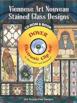 Viennese Art Nouveau Stained Glass Designs CD-ROM and Book