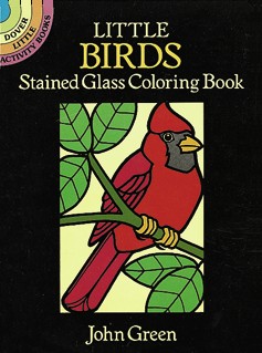 Little Birds Stained Glass Coloring Book