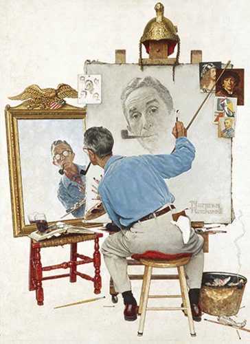 Norman Rockwell's Triple Self-Portrait Notebook