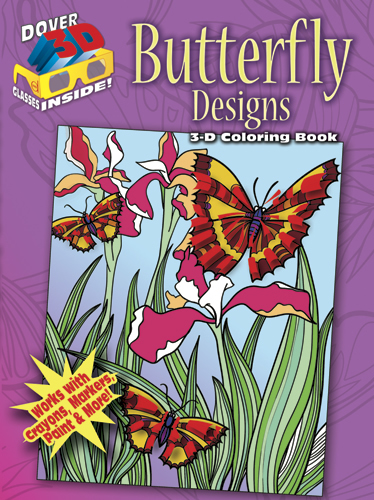 3-D Coloring Book - Butterfly Designs