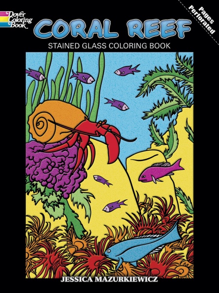 Coral Reef Stained Glass Coloring Book