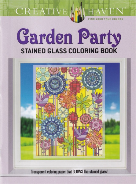 Creative Haven Garden Party Stained Glass Coloring Book