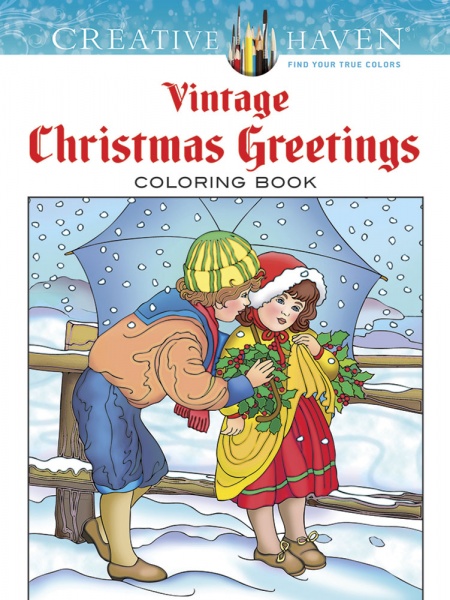 Creative Haven Vintage Christmas Windows Coloring Book - Dover Books