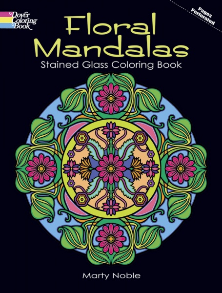Floral Mandalas Stained Glass Coloring Book