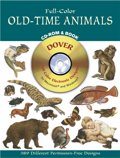 Full-Color Old-Time Animals CD-ROM and Book - Dover Books