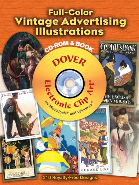 Full Color Vintage Advertising Illustrations CD ROM and Book