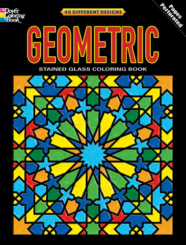 Geometric Stained Glass Coloring Book