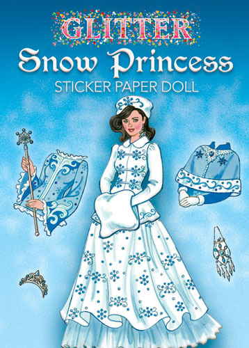 Glitter Snow Princess Sticker Paper Doll