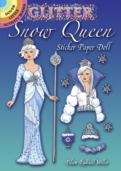 Glitter Snow Queen Sticker Paper Doll