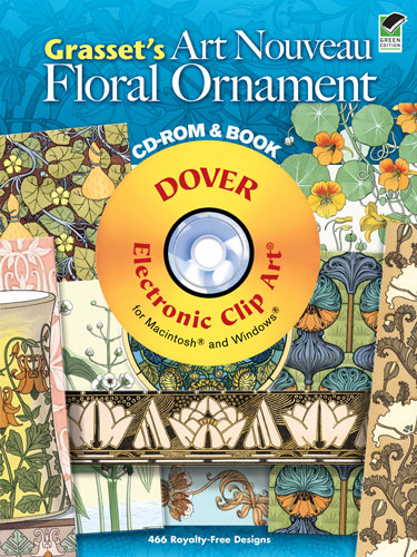 Grassets Art Nouveau Floral Ornament CD-ROM and Book