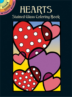 Hearts Stained Glass Coloring Book