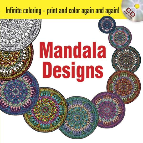 Infinite Coloring Mandala Designs CD and Book