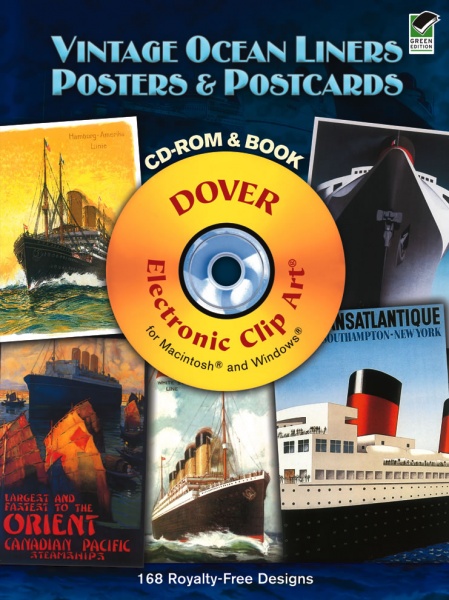 Vintage Ocean Liners Posters and Postcards CD-ROM and Book