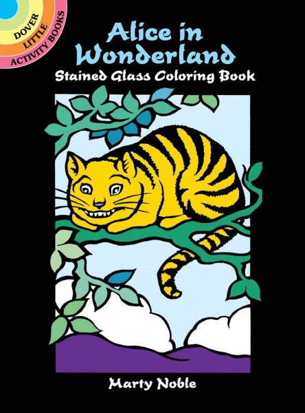 Alice in Wonderland Stained Glass Coloring Book