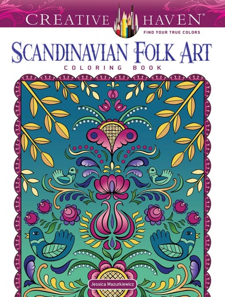 Creative Haven Scandinavian Folk Art Coloring Book