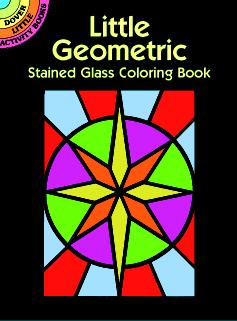 Little Geometric Stained Glass Coloring Book