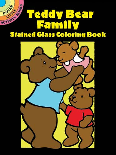 Teddy Bear Family Stained Glass Coloring Book