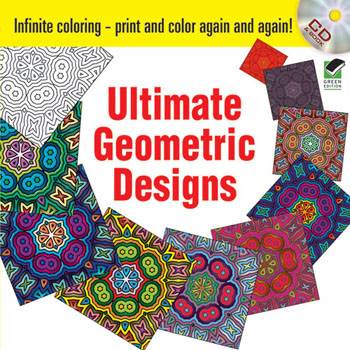 Infinite Coloring Ultimate Geometric Designs CD and Book
