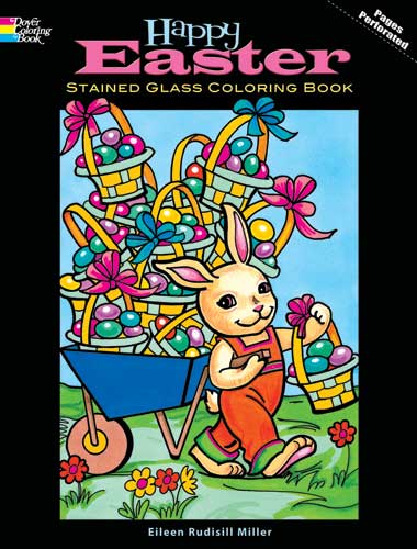 Happy Easter Stained Glass Coloring Book