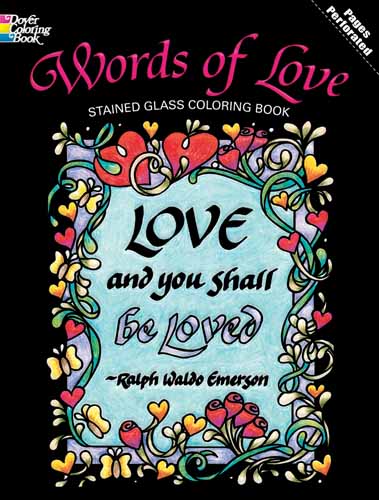 Words of Love Stained Glass Coloring Book