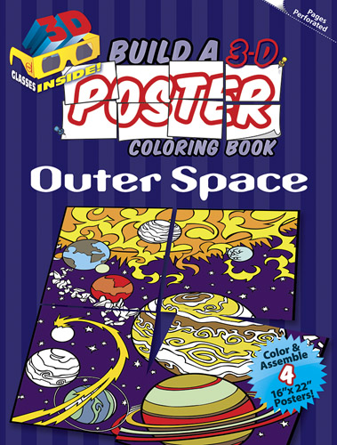 Build a 3-D Poster Coloring Book - Outer Space