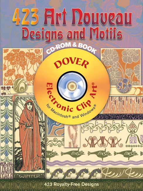 423 Art Nouveau Designs and Motifs CD ROM and Book