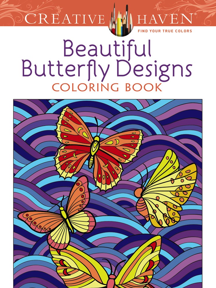 Creative Haven Beautiful Butterfly Designs Coloring Book - Dover Books