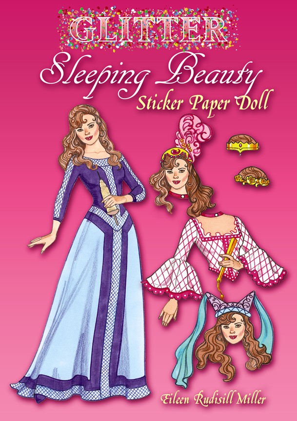 Glitter Sleeping Beauty Sticker Paper Doll Dover Books