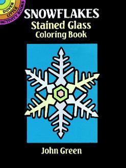Snowflakes Stained Glass Coloring Book