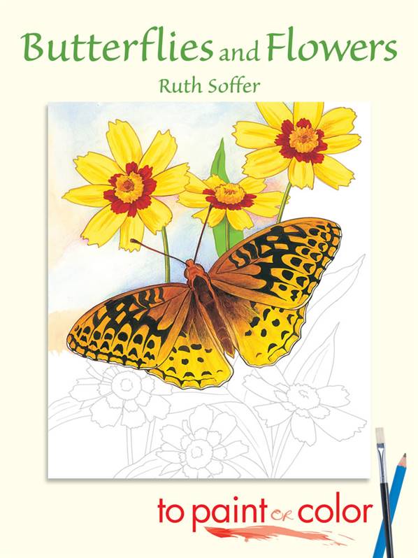 Butterflies and Flowers to Paint or Colour