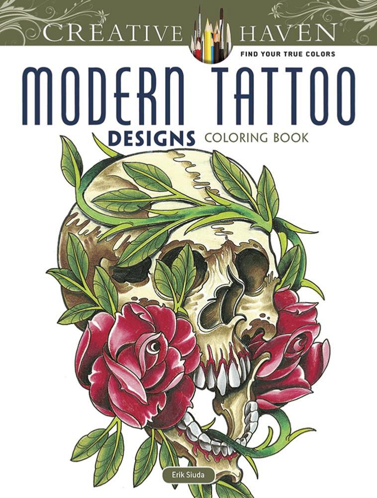 Creative Haven Modern Tattoo Designs Coloring Book - Dover Books
