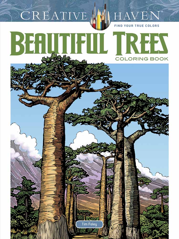 Creative Haven Beautiful Trees Coloring Book