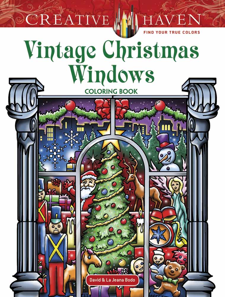 Creative Haven Vintage Christmas Windows Coloring Book - Dover Books