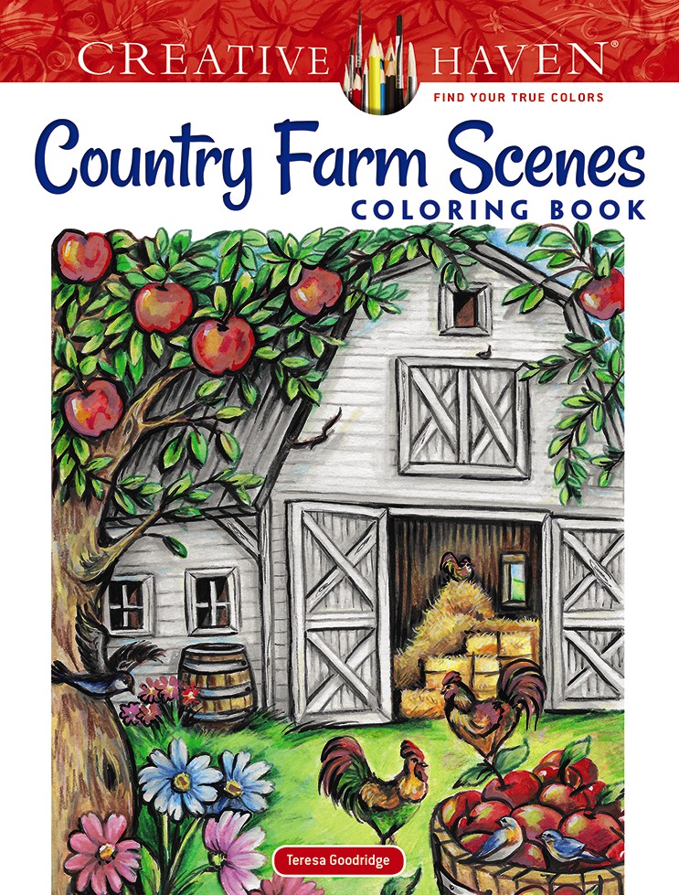 Creative Haven Country Farm Scenes Coloring Book - Dover Books