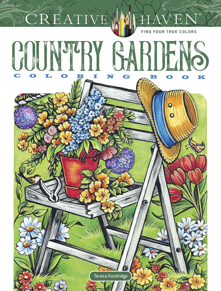 Creative Haven Country Gardens Coloring Book - Dover Books