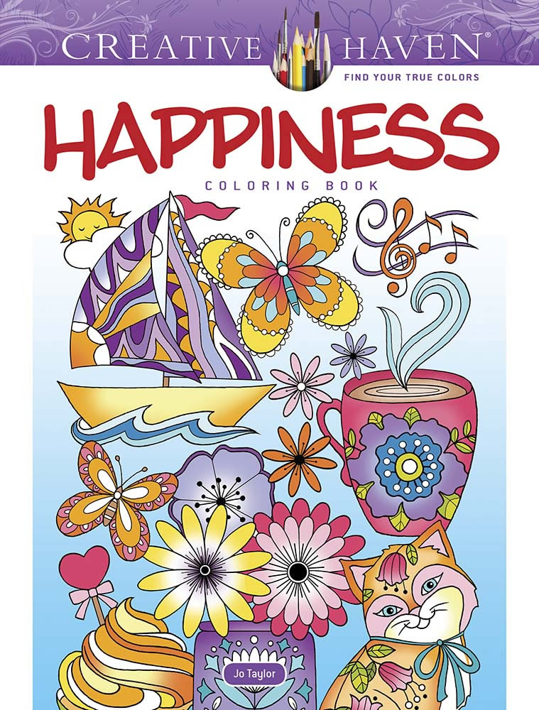 Creative Haven Happiness Coloring Book