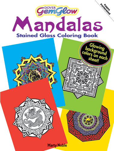Gemglow Mandalas Stained Glass Coloring Book - Dover Books