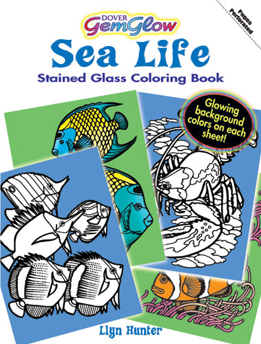 Gemglow Sea Life Stained Glass Coloring Book
