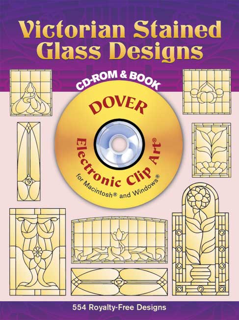 Victorian Stained Glass Designs CD-ROM and Book