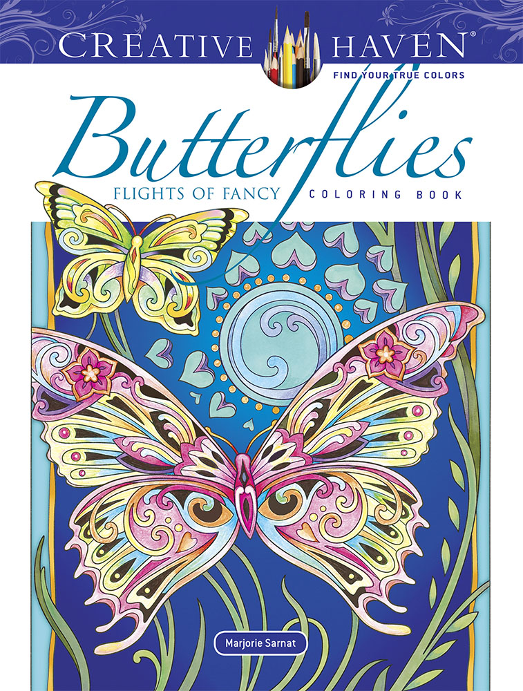 Creative Haven Butterflies Flights of Fancy Coloring Book - Dover Books