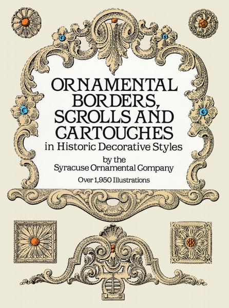 Ornamental Borders, Scrolls and Cartouches in Historic Decorative Styles